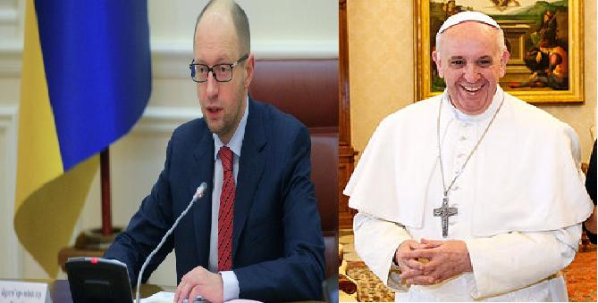 EL PAPA FRANCISCO SE REUNIRÁ CON YATSENIUK